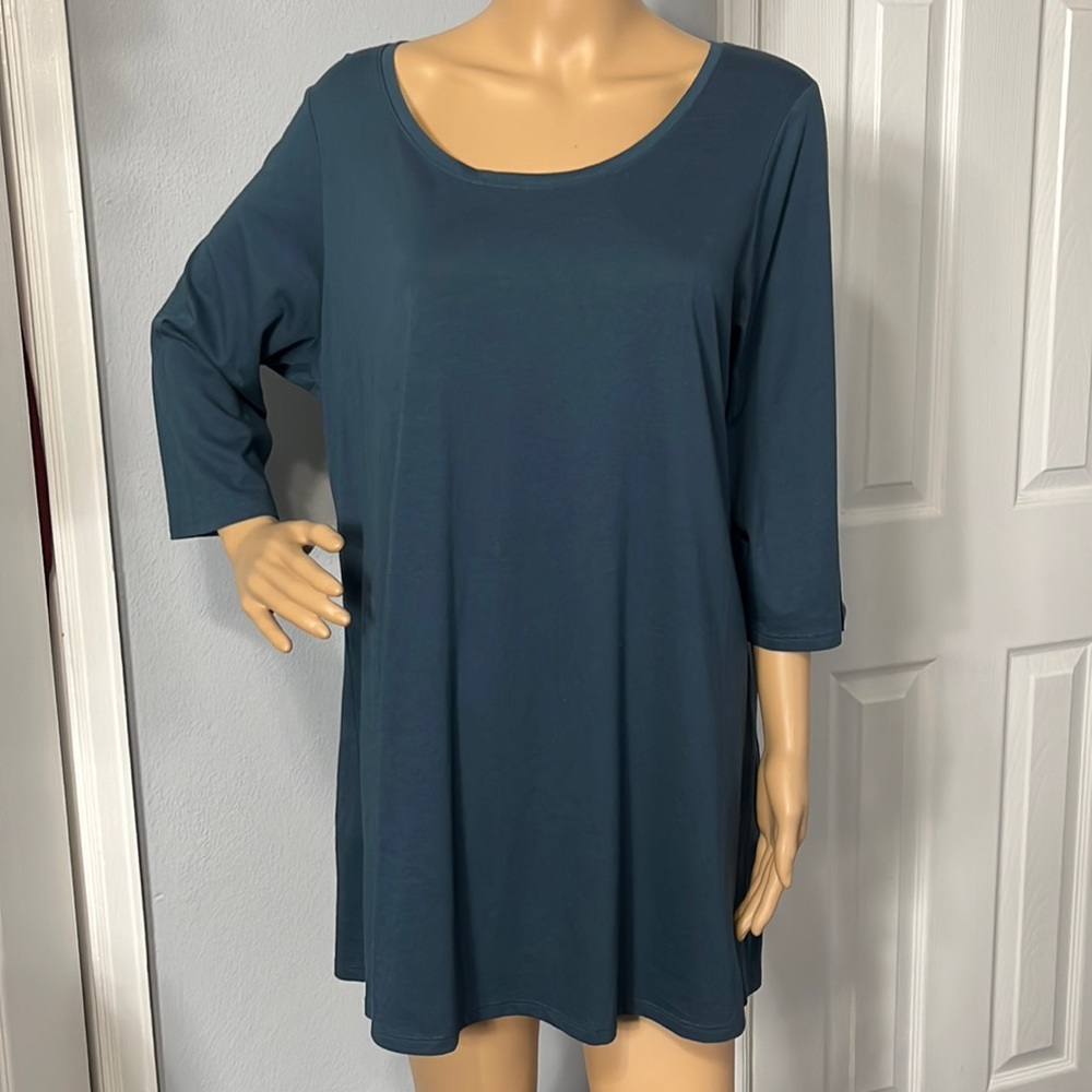 NWT J. Jill Pure Jill Ballet Sleeve Tunic Ocean Blue